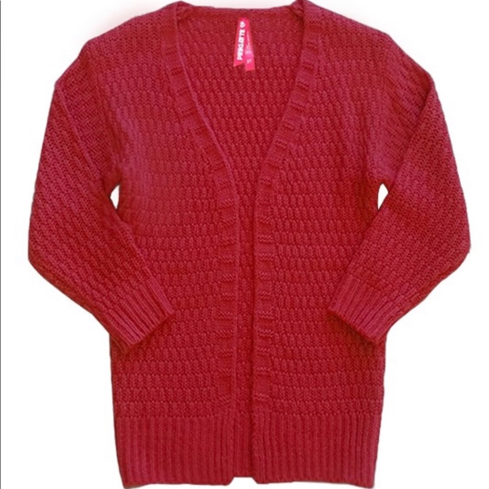 Toddler burgundy oversized cardigan